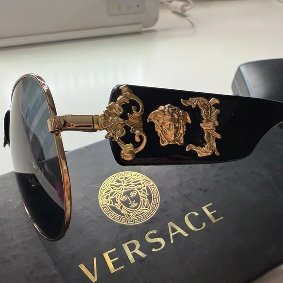 NOT FOR SALEersace Black Sunglasses for Men Mod.2150Q New - Picture 5 of 7